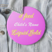 Aanpasbare Liquid Gold Badge Roze Ronde Button 6,0 Cm (In situ)