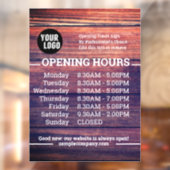 Aanpasbare Logo En Tekst Zakelijke Openingsuren Raamsticker (Vel 2)