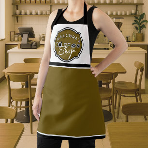 Aanpasbare logo voor koffiezaak thuis/bedrijf schort