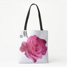 Aanpasbare M-naam  roze rose trendy bloemmolen