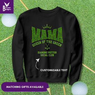 Aanpasbare MAMA KONINGIN VAN HET GROEN Damesgolf Trui