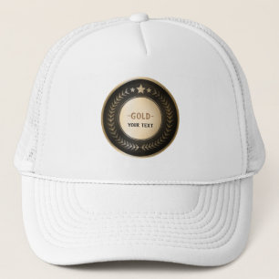 AANPASBARE MEDAILLE MET EIGEN OPDRUK Goud #1 Kampi Trucker Pet