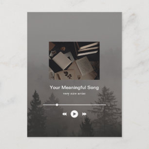 Aanpasbare melancholische Muziekspeler Esthetiek Briefkaart