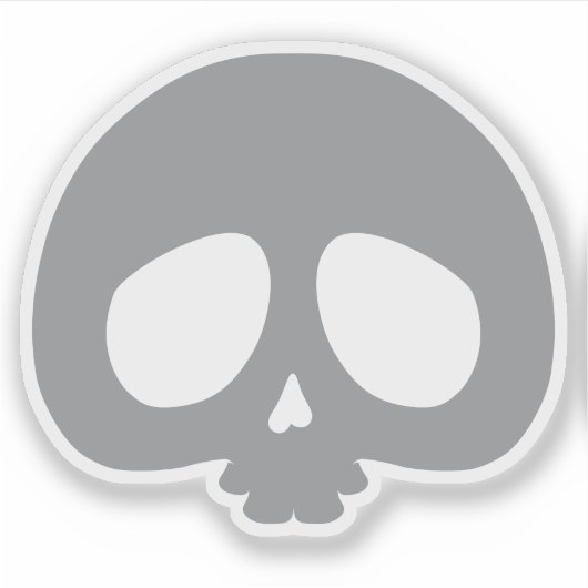 Aanpasbare Mini Schedel Sticker (Voorkant)
