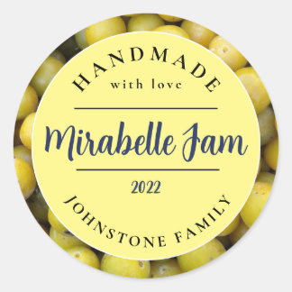 Aanpasbare Mirabelle-jamsticker Ronde Sticker