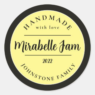 Aanpasbare Mirabelle-jamsticker Ronde Sticker