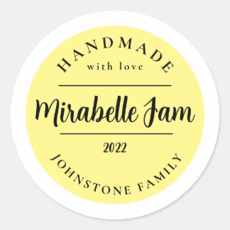 Aanpasbare Mirabelle-jamsticker Ronde Sticker