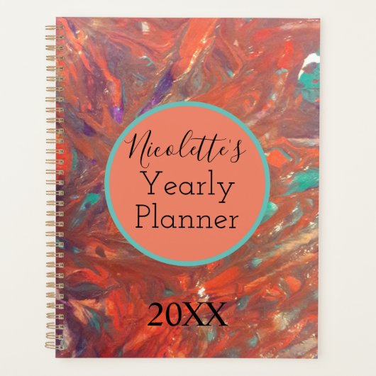 Aanpasbare, moderne Abstracte vormgeving Planner (Voorkant)