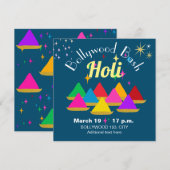 Aanpasbare moderne Holi-festivalkleuren  Kaart (Voorkant / Achterkant)