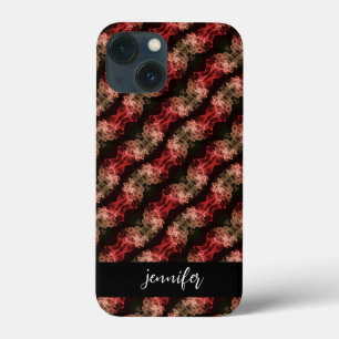 Aanpasbare naam Abstract rookpatroon iPhone 13 Mini Hoesje