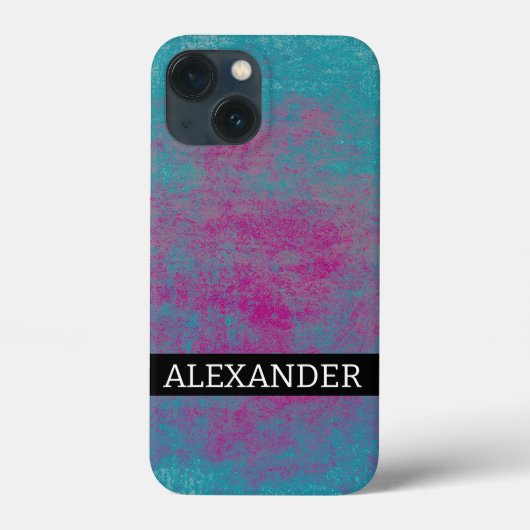 Aanpasbare naam Abstracte grunge textuur Case-Mate iPhone Case (Achterkant)