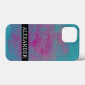 Aanpasbare naam Abstracte grunge textuur Case-Mate iPhone Case (Achterkant (horizontaal))