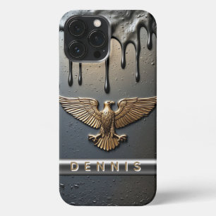 ✨ Aanpasbare naam adelaar hanger – druipend goud v iPhone 13 Pro Max Hoesje