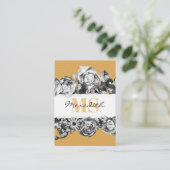 Aanpasbare naam Gouden Rozen Chic Monogram Luxe Visitekaartje (Staand voorkant)