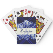 Aanpasbare naam Navy Rozen Stijlvolle Chique Monog