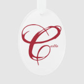 aanpasbare naamversiering met "Live Laugh Love" Ornament (voorkant)