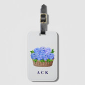 Aanpasbare Nantucket Hydrangea Bagagelabel (Voorkant (verticaal))