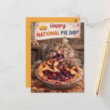 Aanpasbare Nationale Taart Dag Ansichtkaart