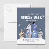 Aanpasbare Nationale Verpleegstersweek Briefkaart (Voorkant / Achterkant)