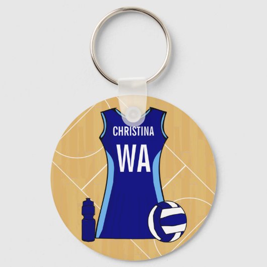 Aanpasbare Netball keyring Nichola Sleutelhanger (Voorkant)