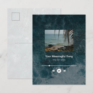 Aanpasbare Oceaan Muziekspeler Esthetiek Briefkaart