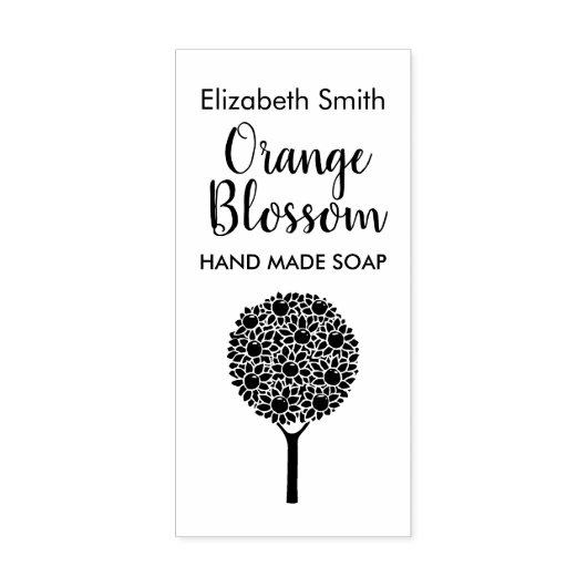 Aanpasbare Oranje Bloesem Rubberstempel (Afrduk)