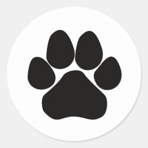 Aanpasbare Paw Print Sticker