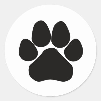 Aanpasbare Paw Print Sticker