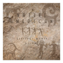 Aanpasbare Petroglyphen Erfgoedmaand Poster