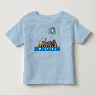 Aanpasbare Peuter Verjaardag T-shirt kleine trein