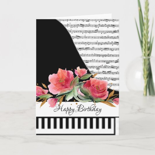 Aanpasbare pianokaart kaart (Voorkant)