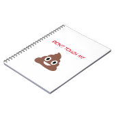 Aanpasbare Poo Emoticon Notitieboek (Linkerzijde)