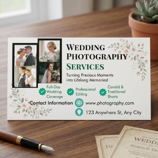 Aanpasbare Portretfotograaf voor Koppels Magnetisch Visitekaartje