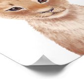 Aanpasbare Poster van Aardige Leeuwenwelp voor Kin (Hoek)