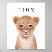 Aanpasbare Poster van Aardige Leeuwenwelp voor Kin (Voorkant)