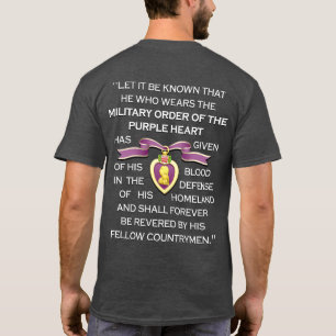 Aanpasbare "PURPEREN HART LINT" T-shirt