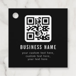 Aanpasbare QR-code & bewerkbare tekstontwerp Bedankjes Labels