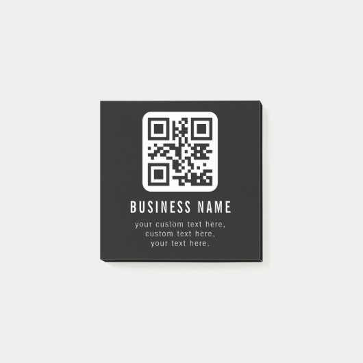 Aanpasbare QR-code & bewerkbare tekstontwerp Post-it® Notes (Voorkant)