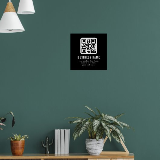 Aanpasbare QR-code & bewerkbare tekstontwerp Poster (Woonkamer 1)