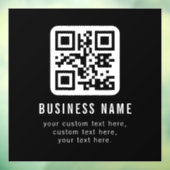 Aanpasbare QR-code & bewerkbare tekstontwerp Raamsticker (Vel 3)