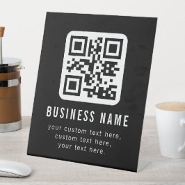 Aanpasbare QR-code & bewerkbare tekstontwerp Reclamebord Met Voetstuk