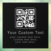 Aanpasbare QR-code & bewerkbare tekstsjabloon Raamsticker (Vel 3)