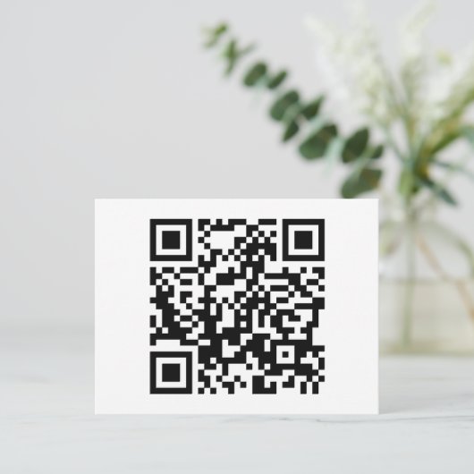 aanpasbare QR-code Briefkaart (Staand voorkant)