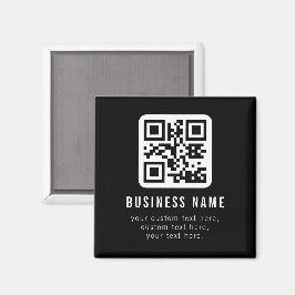 Aanpasbare QR-code en bewerkbare tekstontwerp Magneet