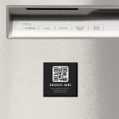 Aanpasbare QR-code en bewerkbare tekstontwerp Magneet (Insitu (Vaatwasser))
