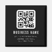 Aanpasbare QR-code en bewerkbare tekstontwerp Magneet (Voorkant)