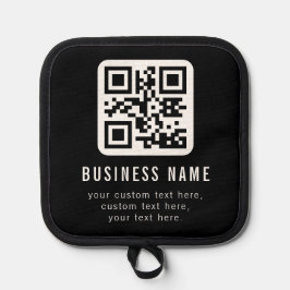 Aanpasbare QR-code en bewerkbare tekstontwerp Pannenlap