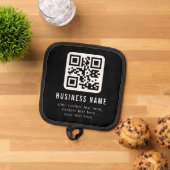 Aanpasbare QR-code en bewerkbare tekstontwerp Pannenlap (Top down)