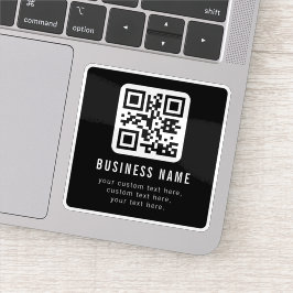 Aanpasbare QR-code en bewerkbare tekstontwerp Sticker
