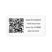 aanpasbare QR-code Etiket (Voorkant)